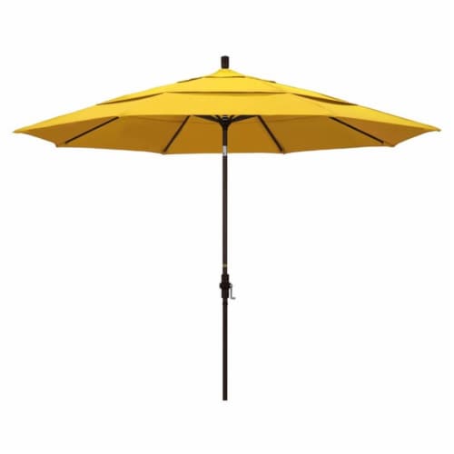 California Umbrella 11' Patio Umbrella in Lemon Perspective: back