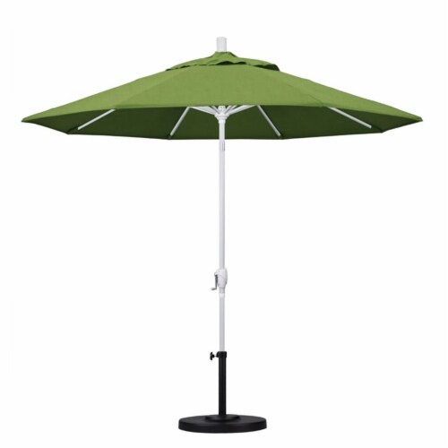 California Umbrella 9' Patio Umbrella in Spectrum Cilantro Perspective: back