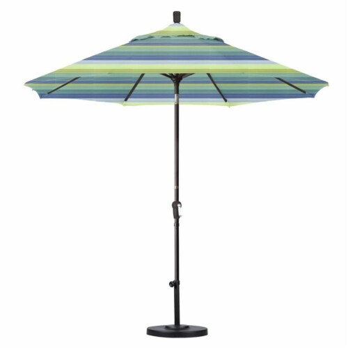 California Umbrella 9' Patio Umbrella in Seville Seaside Perspective: back