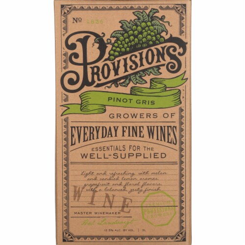 Provisions Pinot Gris Chile White Wine Perspective: back