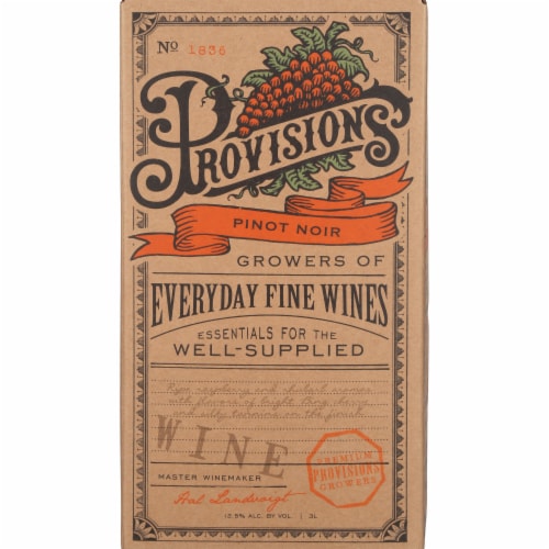 Provisions Pinot Noir Chile Red Wine Perspective: back