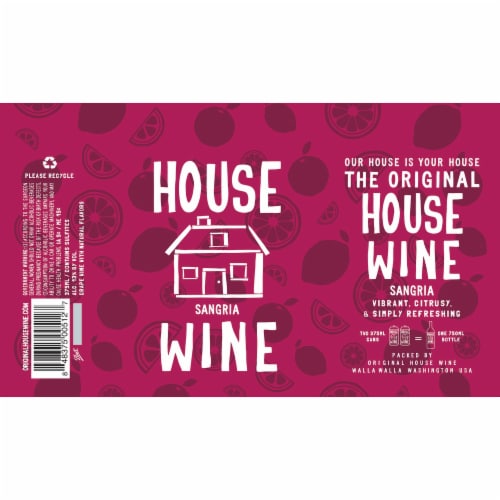 House Wine Red Sangria Wine Cocktail Perspective: back