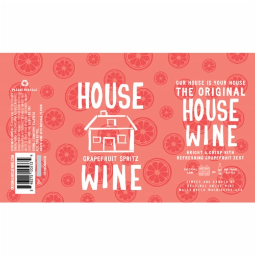 House Wine Grapefruit Spritz White Blend Washington Wine Perspective: back