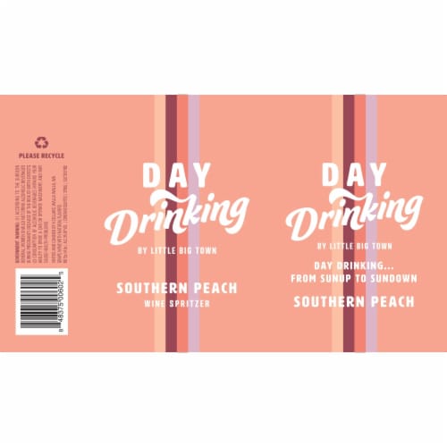 Day Drinking Southern Peach Wine Spritzer Can Perspective: back