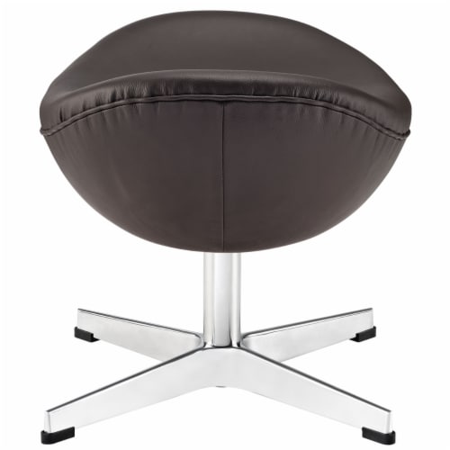 Glove Leather Ottoman - Brown Perspective: back