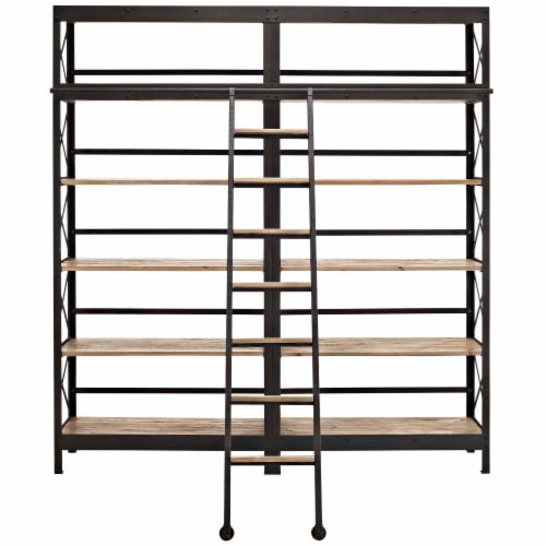 Headway Wood Bookshelf - Brown Perspective: back