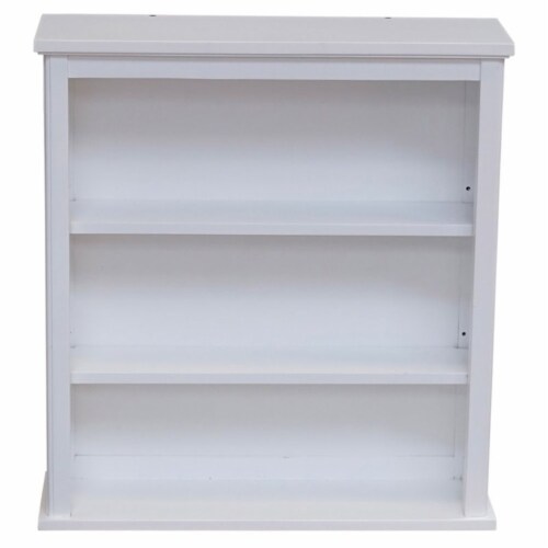 Dorset 27 W x 29 H Wall Mounted Bath Storage Cabinet with Two Open Shelves Perspective: back