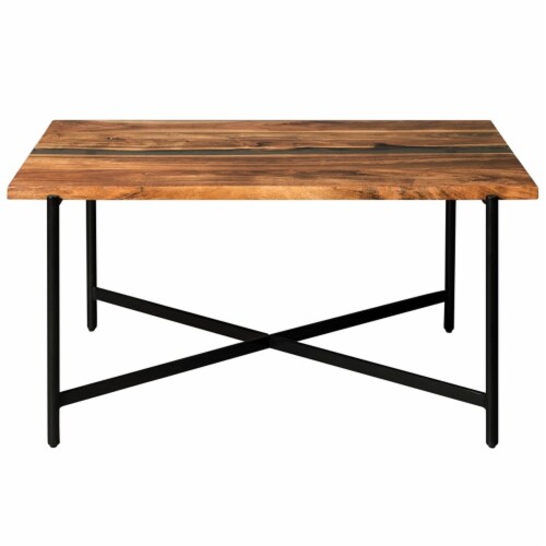 Alaterre Furniture Rivers Edge 36 Acacia Wood and Acrylic Coffee