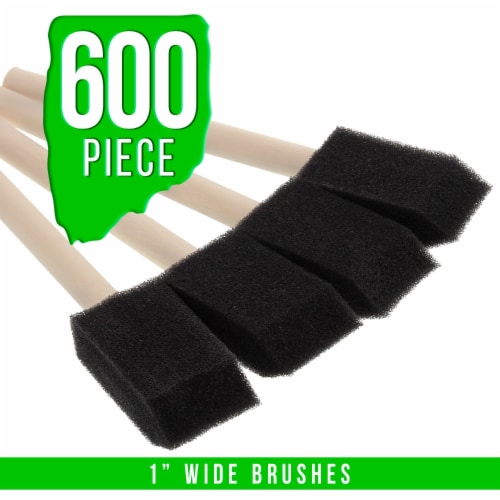 6 Wooden Handle Sponge Brushes For Painting, Paint Sponge Set, Lightweight  And Durable, Perfect For Painting And Cleaning