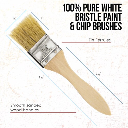24 Pack of 1-1/2 inch Paint and Chip Paint Brushes for Paint, Stains, Varnishes, and Glues Perspective: back
