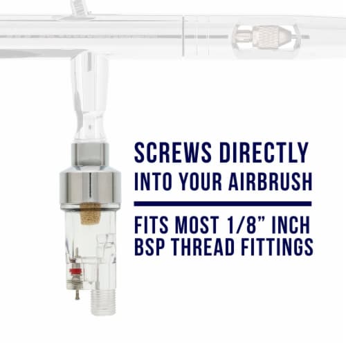 Airbrush In-Line Mini Air Filter and Water Trap - For 1/8  threads Perspective: back