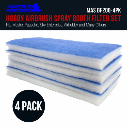 Filter Set for Portable Airbrush Spray Booth that Fits All Major Airbrush Brands - 4 Pack Perspective: back