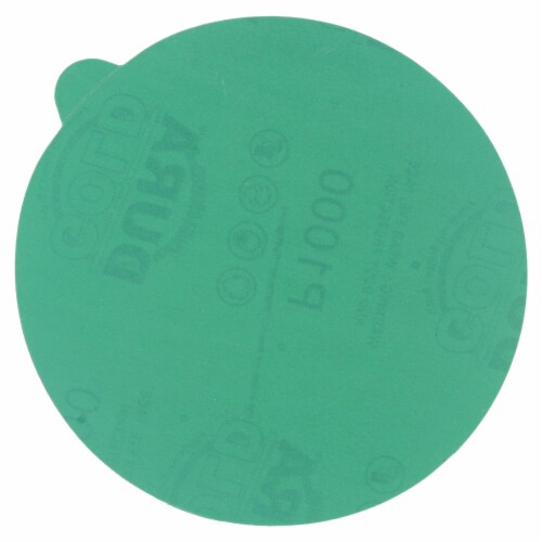 1000 Grit - 5  Green Film - PSA Self Adhesive Stickyback Sanding Discs, DA Sanders - 50 Discs Perspective: back