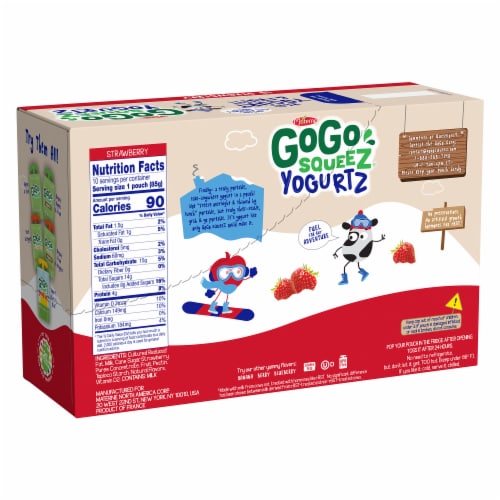 GoGo SqueeZ Yogurtz Strawberry Pouches Perspective: back