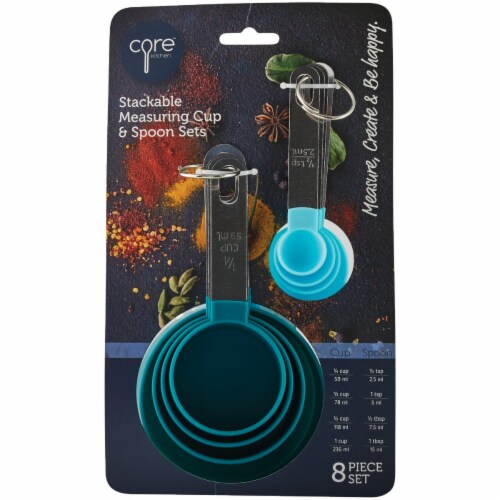 Core Kitchen Measuring Cup & Spoon Set (8-Piece) DBC30628 Perspective: back