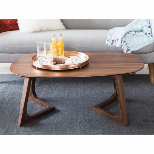 Moe's Home Collection Godenza 42  Modern Wood Coffee Table in Brown Perspective: back