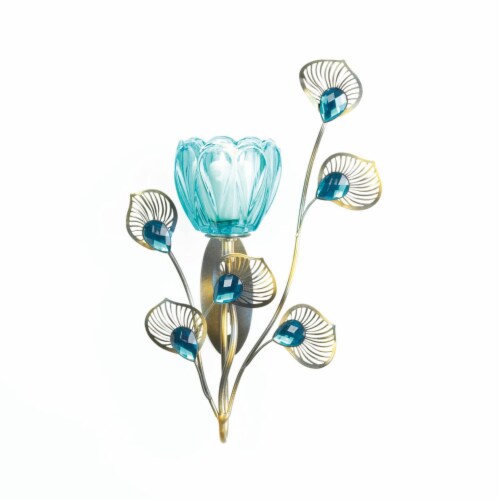 Peacock Blossom Single Sconce Perspective: back
