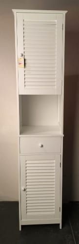 Accent Plus 10018188 Nantucket Tall Cabinet Perspective: back