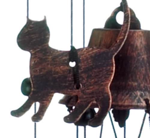Summerfield Terrace 10018630 26 in. Bronze Cats Wind Chimes Perspective: back