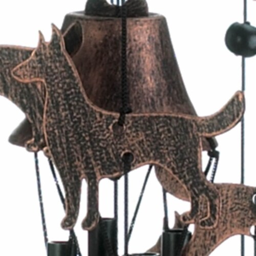 Summerfield Terrace 10018631 26 in. Bronze Dogs Wind Chimes Perspective: back