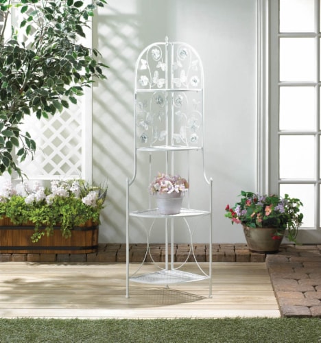 Accent Plus 10018740 Butterfly 4-Tier Corner Rack Perspective: back