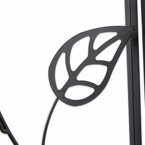 Zingz & Thingz 3 Tier Metal Corner Baker Shelf in Black Perspective: back