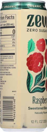 Zevia Organic Sweetened Raspberry Black Iced Tea Perspective: back