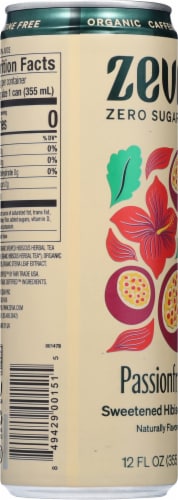 Zevia® Organic Caffeine Free Passionfruit Sweetened Hibiscus Tea Perspective: back