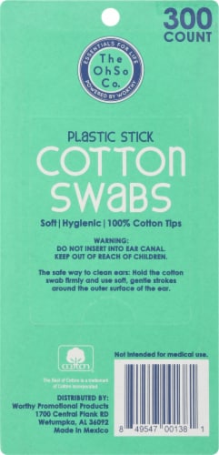 Oh So Plastic Stick Cotton Swab Perspective: back