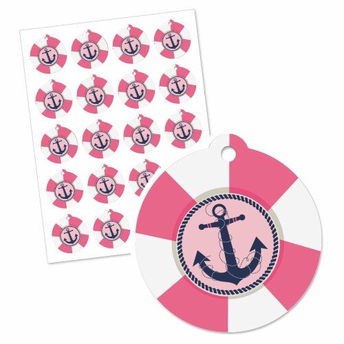 Big Dot of Happiness Ahoy Nautical Girl - Baby Shower or Birthday Party  Favor Gift Tags 20 Ct, 20 Count - Metro Market