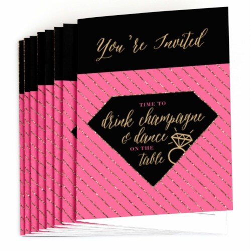 Big Dot of Happiness Girls Night Out - Fill-in Bachelorette Party Invitations (8 count) Perspective: back