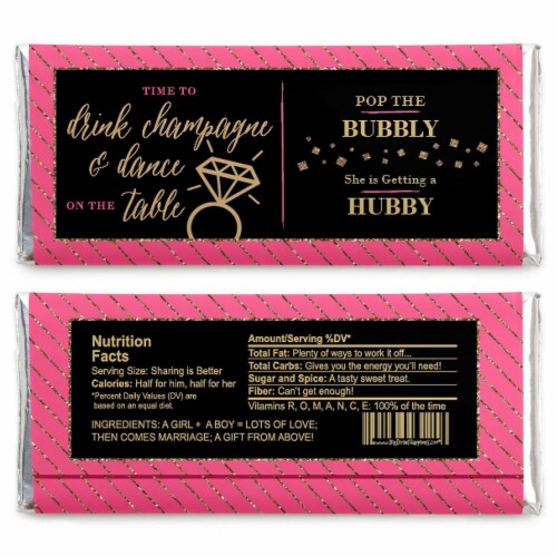 Big Dot of Happiness Girls Night Out - Candy Bar Wrappers Bachelorette Party Favors - 24 Ct Perspective: back