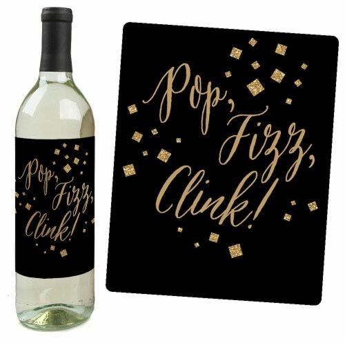 Big Dot of Happiness Girls Night Out Bachelorette Party Gift Wine Bottle Label Stickers 4 Ct Perspective: back