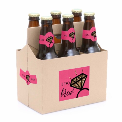 Big Dot of Happiness Girls Night Out - Bachelorette Party - 6 Beer Bottle Labels & 1 Carrier Perspective: back
