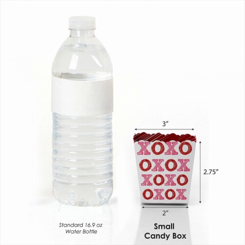 Big Dot of Happiness Conversation Hearts Mini Favor Valentine's Day Treat Candy Boxes 12 Ct Perspective: back
