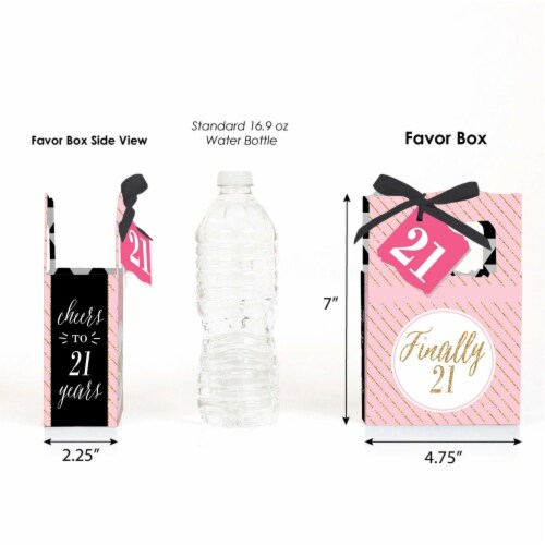 Big Dot of Happiness Finally 21 Girl - 21st Birthday - Party Favor Boxes -  Set of 12, 12 Count - Harris Teeter