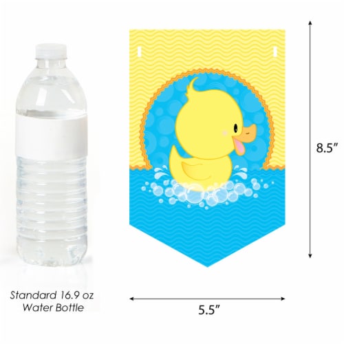 Big Dot of Happiness Ducky Duck - Bunting Banner - Duck Party Decorations - Happy Birthday Perspective: back
