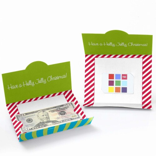 Big Dot of Happiness Holly Jolly Penguin - Holiday & Christmas Money & Gift Card Holders 8 Ct Perspective: back
