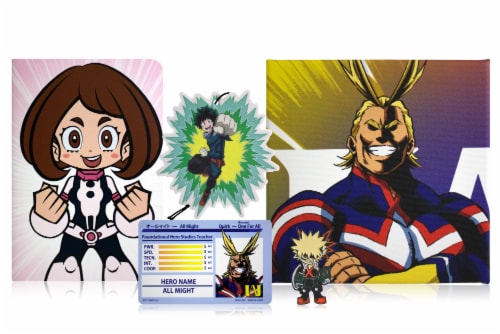 My Hero Academia LookSee Mystery Gift Box | Includes 5 Themed Collectibles | All Might Box Perspective: back