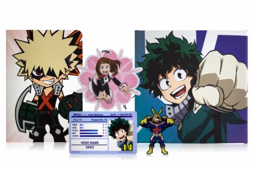 My Hero Academia LookSee Mystery Gift Box | Includes 5 Themed Collectibles | Midoriya Box Perspective: back