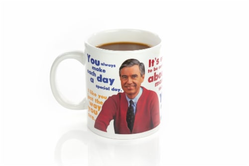 Mister Rogers Sweater Changing Mug | Sweater Changes With Heat | Holds 16 Ounces Perspective: back