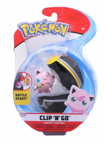 Pokemon Clip N Go Poke Ball Set | 2 Inch Jigglypuff & Luxury