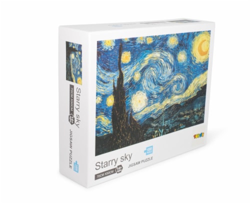 Starry Sky 1000-Piece Jigsaw Puzzle | Starry Night Puzzle 1000 | Van Gogh Puzzle Perspective: back