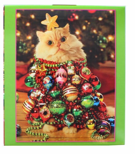 Ornament Kitty 550 Piece Christmas Jigsaw Puzzle Perspective: back