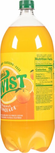 Nature's Twist Orangeade Caffeine Free Drink Bottle Perspective: back