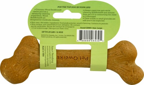Pet Qwerks Toys Dinosaur BarkBone Wood Peanut Butter Flavor Stick 1 ct Harris Teeter