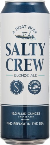 Coronado Brewing Co Salty Crew Blonde Ale Beer Can Perspective: back