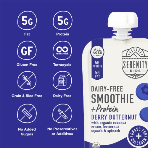 Serenity Kids® Dairy Free Berry Butternut Smoothie with Added Protein Perspective: back