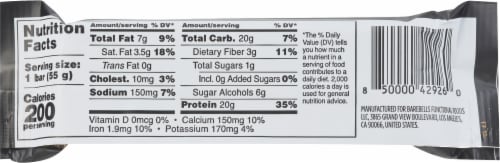 Barebells Chocolate Dough Protein Bar Perspective: back