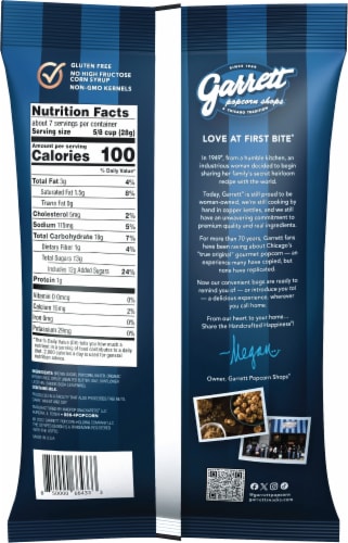 Garrett Popcorn CaramelCrisp® Popcorn Perspective: back